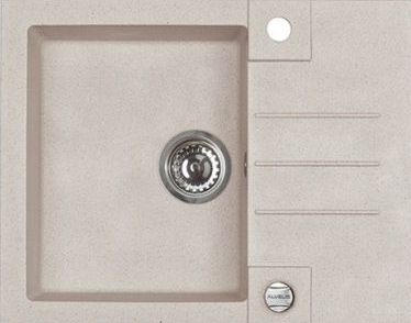ALVEUS ROCK 30 GRANITAL TERRA -G22, мойка, гранит, бежевый (с сифоном 1105296)