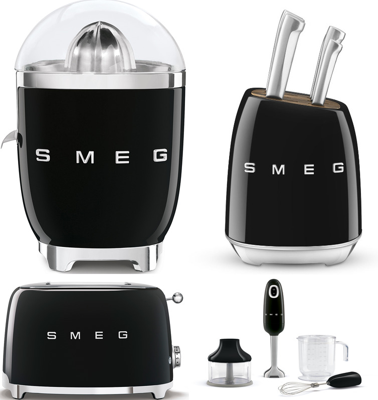 Фото товара: Smeg KLF04BLEU + TSF01BLEU + EGF03BLEU + BLF03BLEU + HBF03BLEU + HMF01BLEU + CJF11BLEU + KBSF02BL