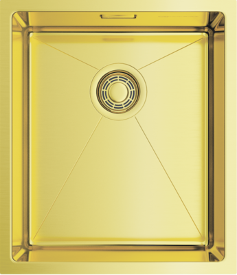 Omoikiri Taki 38-U/IF-LG, мойка, нержавеющая сталь/светлое золото