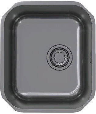 ALVEUS VARIANT MONARCH 40 ANTHRACITE, мойка, нерж.сталь, антрацит (в комплект с выпуском без сифона)