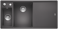Фото товара: Blanco Axia III 6S, мойка,чаша слева, гранит, темная скала, доска стекло