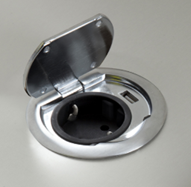 Фото товара: SFL RINGU-SCH-IB блок встраиваемый 1 эл. розетка, нержавеющая сталь