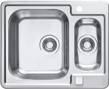 ALVEUS LINE MAXIM 50 FS SAT 90, мойка, нерж.сталь ( в компл. с сифоном 1127257)