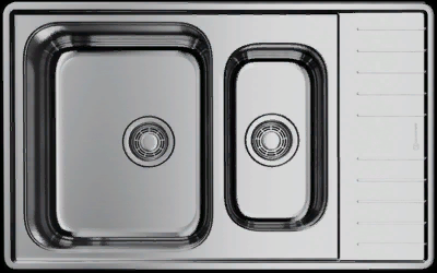 Omoikiri Sagami 79-2-IN, мойка, оборачиваемая, нерж. сталь