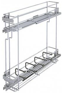 Детальное фото товара: Sige Sigma Soft бутылочница выдвижная для нижнего шкафа шириной 150 мм, 110х450х520 мм