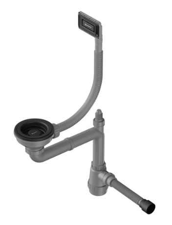 Фото товара: Omoikiri WK-1-UN-GB Арматура для одночашевых моек с универсальным прямоугольным переливом