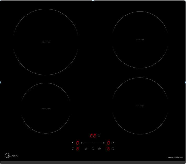 Фото товара: Midea MIH64707F индукционная поверхность
