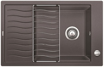 Фото товара: Blanco Elon XL 6S, мойка, гранит, темная скала с клапаном-автоматом