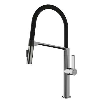 Фото товара: Paulmark BARREL, смеситель, брашированная нержавеющая сталь