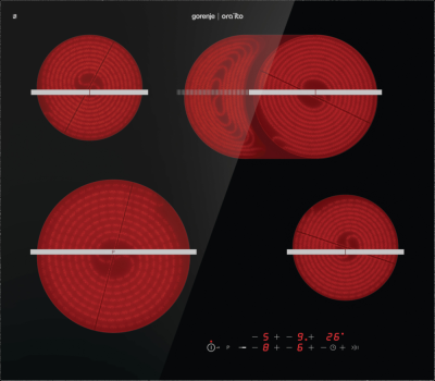 Детальное фото товара: Gorenje ECT648ORAB стеклокерамическая поверхность