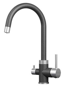 Фото товара: GRANULA 5169 смеситель, нержавеющая сталь, черный