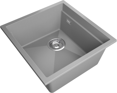 Детальное фото товара: Rivelato LINO LN-454-L grigio metallizz, мойка, гранит, серый металлик