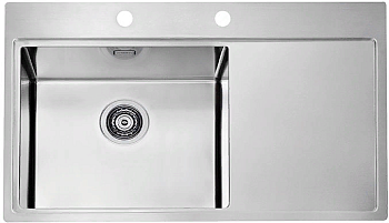 Фото товара: ALVEUS PURE 50L KMB-90, мойка, нержавеющая сталь, левая (в комплекте с сифоном 1127252)