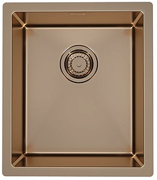 Фото товара: ALVEUS QUADRIX MONARCH 20 COPPER, мойка, нерж сталь, медь (в компл. с выпуском без сифона)