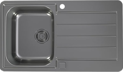 ALVEUS LINE MONARCH 20 ANTHRACITE, мойка, нерж.сталь, антрацит (в компл. с выпуском без сифона)