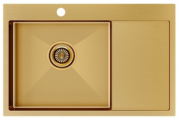 Фото товара: Paulmark KRONER 78F, мойка, нержавеющая сталь, брашированное золото