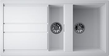 Фото товара: Omoikiri Kitagawa 100-2-WH, мойка, керамика, белый