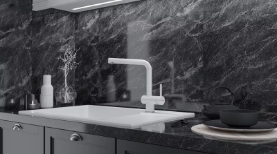 Paulmark DOSSE, смеситель, белый матовый Детальное фото товара: Paulmark DOSSE, смеситель, белый матовый