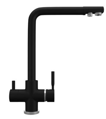 Maunfeld MFQT-16B, смеситель, гранит, черный