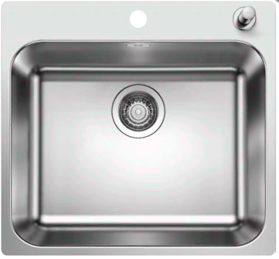 Детальное фото товара: Blanco Supra 500-IF/A, мойка, нержавеющая сталь полированная, с клапаном-автоматом