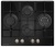 MEFERI MGH604BK GLASS RETRO Детальное фото товара: MEFERI MGH604BK GLASS RETRO газовая поверхность