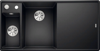 Blanco Axia III 6S-F, мойка, чаша слева, гранит, антрацит, доска ясень