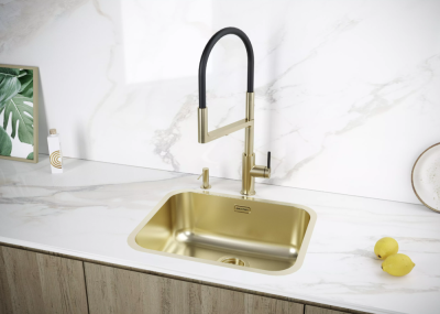 Paulmark TORNADO, смеситель, светлое золото Детальное фото товара: Paulmark TORNADO, смеситель, светлое золото