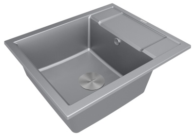 Paulmark FLUGEN 50-600, мойка, гранит, серый металлик Детальное фото товара: Paulmark FLUGEN 50-600, мойка, гранит, серый металлик