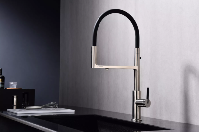 Paulmark TORNADO, смеситель, брашированная сталь Детальное фото товара: Paulmark TORNADO, смеситель, брашированная сталь