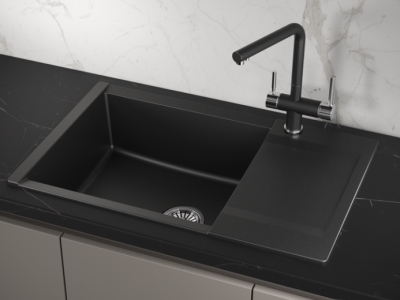 GRANULA ES-7807 мойка, гранит, шварц Детальное фото товара: GRANULA ES-7807 мойка, гранит, шварц