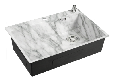 Emar EMB-660(TOP) White Elegant, мойка, нержавеющая сталь, белый