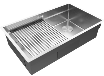 Paulmark NEXT-PRO 74 UNI, мойка, нержавеющая сталь брашированная Детальное фото товара: Paulmark NEXT-PRO 74 UNI, мойка, нержавеющая сталь брашированная