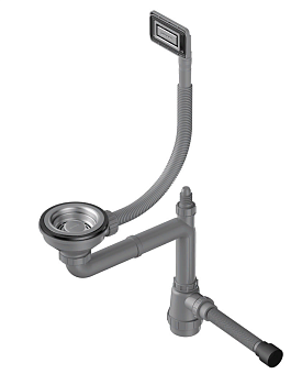 Фото товара: Omoikiri WK-1-UN-IN Арматура для одночашевых моек с универсальным прямоугольным переливом