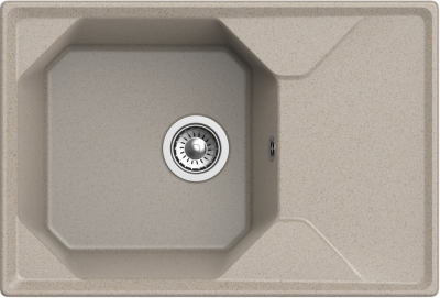Детальное фото товара: GranFest UNIQUE GF-U-740L, мойка, мрамор, песочный