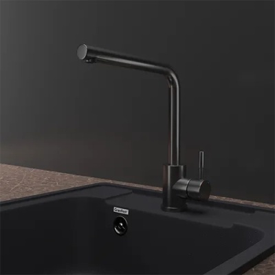 Детальное фото товара: GranFest GF-Z-5411, смеситель, нержавеющая сталь, PVD графит