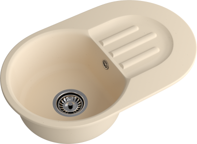 Детальное фото товара: ЭкоМ М-685, мойка, мрамор, бежевый