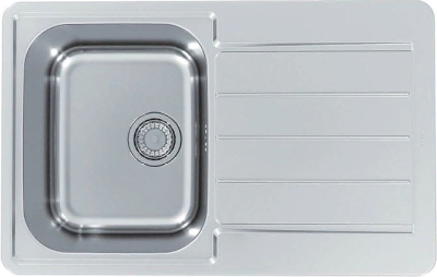 ALVEUS LINE MAX 80 SAT-90, мойка, нержавеющая сталь сатин (в комплекте с сифоном 1130551)