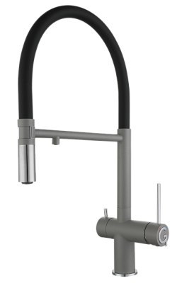 Rivelato ADRIA 1523517 grigio/cromo, смеситель, гранит, серый/хром