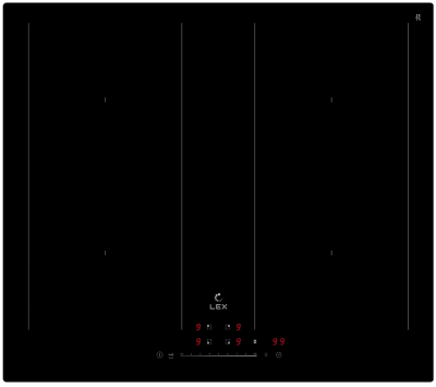 Детальное фото товара: LEX EVI 641B BL индукционная поверхность