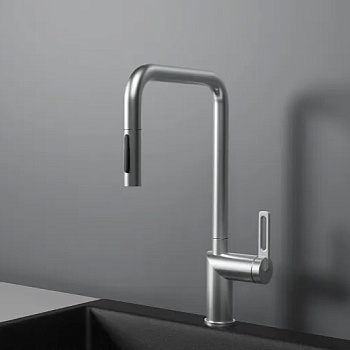 Фото товара: GRANULA 8173 смеситель, гранит, нержавеющая сталь