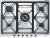 Smeg SE70SGH-5 Детальное фото товара: Smeg SE70SGH-5 газовая поверхность