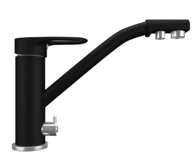 Maunfeld MFQT-10B, смеситель, гранит, черный