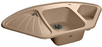 Фото товара: GranFest CORNER GF-C-1040 E, мойка, мрамор, топаз