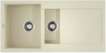 Фото товара: Omoikiri Sakaime 100-2-BE, мойка, гранит, ваниль