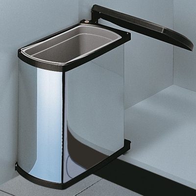 Фото товара: Hailo Oko-Flex мусорное ведро 18 л плоское в распашной шкаф от 450 мм