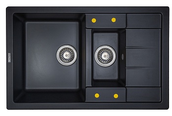 Фото товара: Ecoshtein RECHTECK 781.5, мойка, гранит, черный