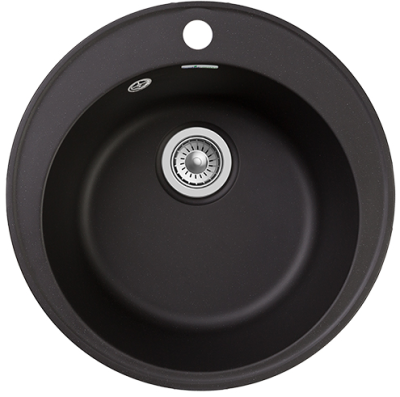 GranFest QUARZ GF-Z08, мойка, гранит, черный Детальное фото товара: GranFest QUARZ GF-Z08, мойка, гранит, черный