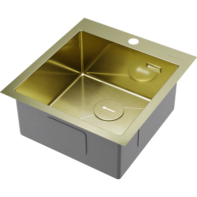 Детальное фото товара: Omoikiri Akisame 46-LG, мойка, нержавеющая сталь/светлое золото