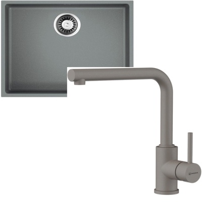 Детальное фото товара: Omoikiri Bosen 54-U-GR + Nakagawa-P-GR leningrad grey