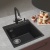 Rivelato TESORO TR-455-L antracite, мойка, гранит, антрацит Детальное фото товара: Rivelato TESORO TR-455-L antracite мойка, гранит, антрацит